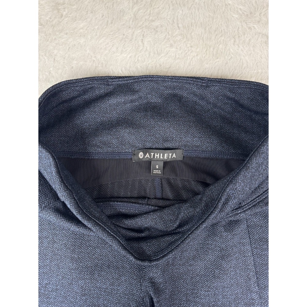 Athleta Mercer Herringbone Tight Small NWT High Rise Pocket Navy Blue #353504-02 - Picture 5 of 15